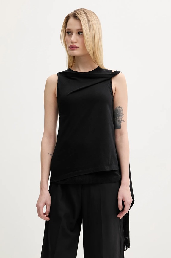 Ρούχα Top MM6 Maison Margiela S52NL0069.MTJ017 μαύρο