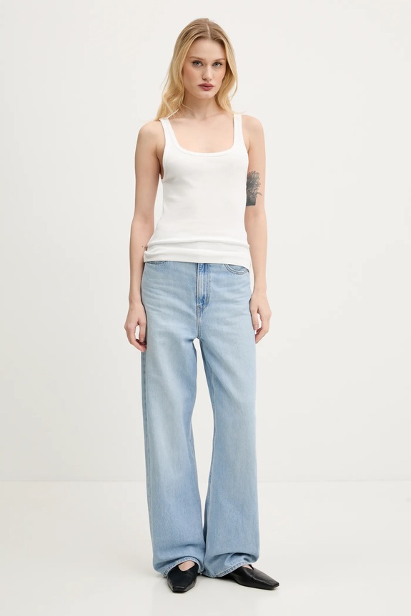 Ρούχα Βαμβακερό μπλουζάκι MM6 Maison Margiela S52NL0070.M20054 λευκό