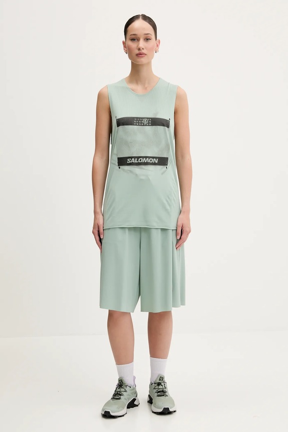 MM6 Maison Margiela top S52NL0071.M20101 zöld SS25