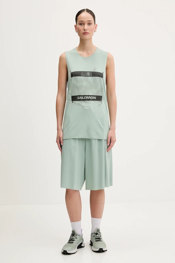 MM6 Maison Margiela top S52NL0071.M20101 zöld SS25