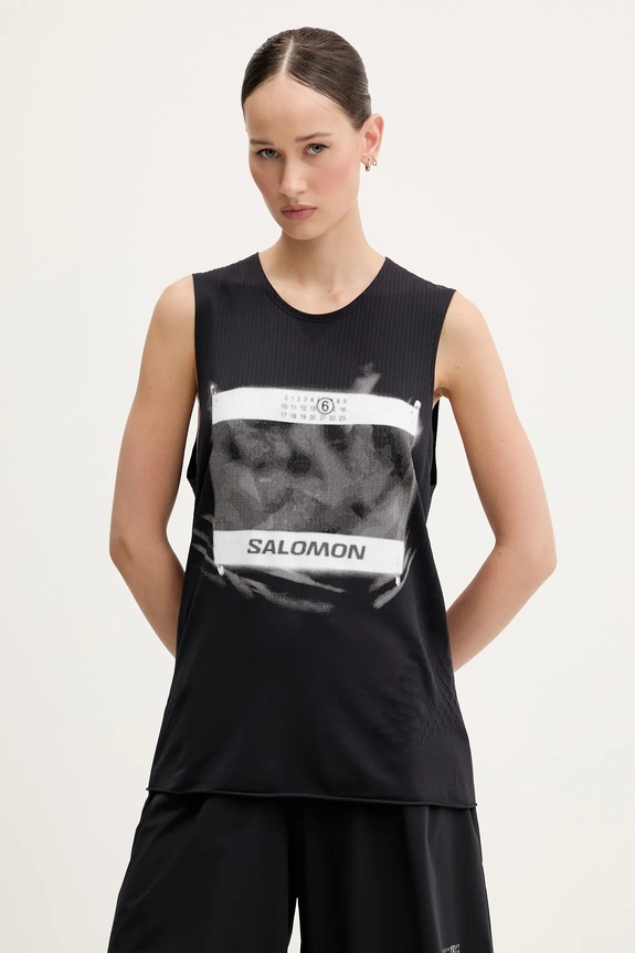 MM6 Maison Margiela top rilassato nero S52NL0071.M20101