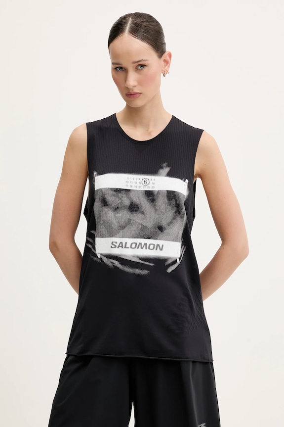 MM6 Maison Margiela top rilassato nero S52NL0071.M20101