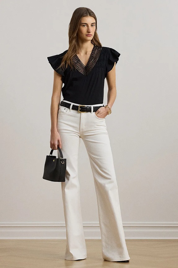 Ρούχα Μπλουζάκι Lauren Ralph Lauren 200963917 μαύρο