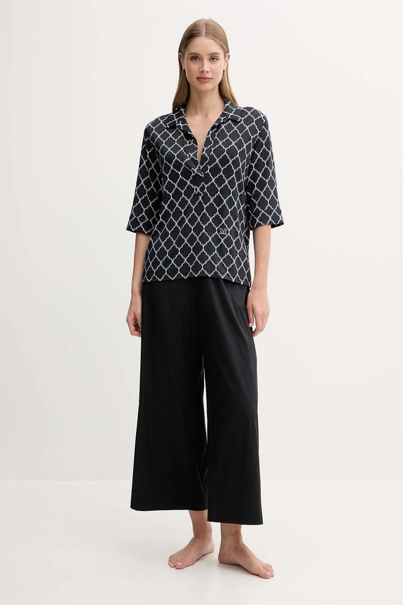 Max Mara Beachwear t-shirt plażowy 2516951019600 czarny SS25