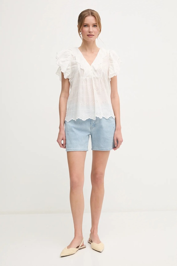 Bavlnená blúzka Pepe Jeans DAME PL305023 biela SS25