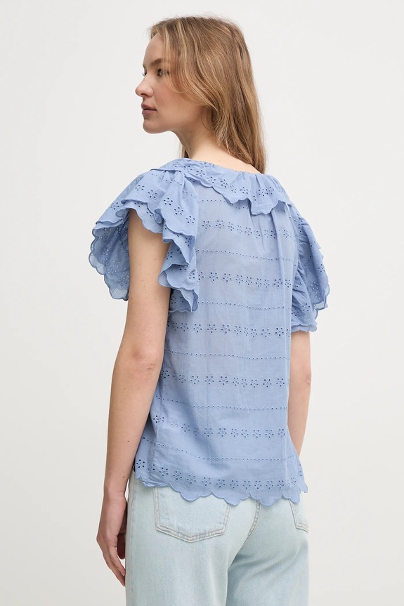 Îmbrăcăminte Pepe Jeans bluză din bumbac DAME PL305023 albastru