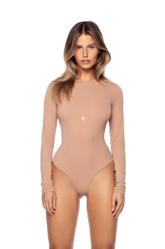 GOD SAVE QUEENS body LONG SLEEVE CREW-NECK BODYSUIT GSQ.139.371 beżowy