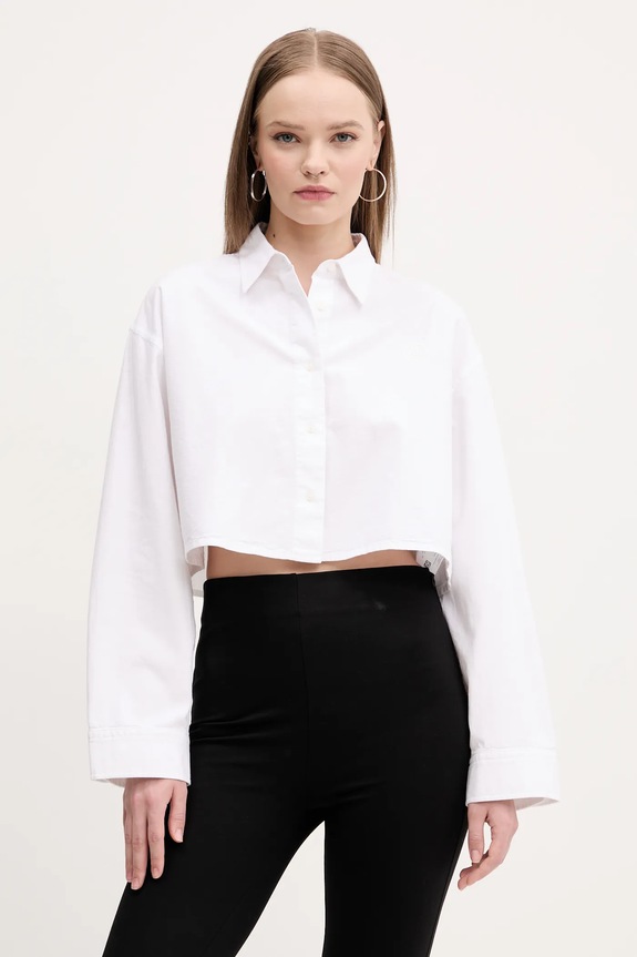 Hugo Blue camicia in cotone lunga bianco 50538921