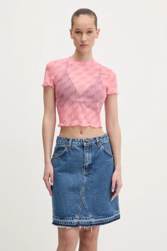 Tričko Hugo Blue slim ružová 50537184
