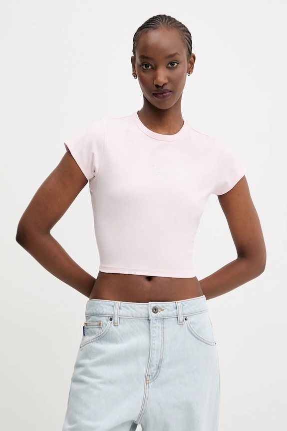 Hugo Blue t-shirt applique rosa 50537247