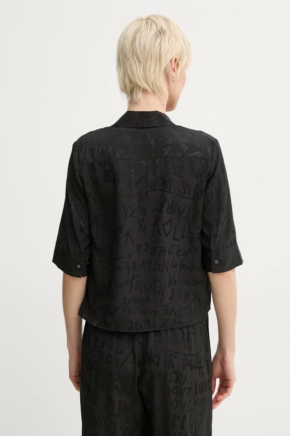 Odzież ZADIG&VOLTAIRE koszula jedwabna WWSH02222.11 czarny