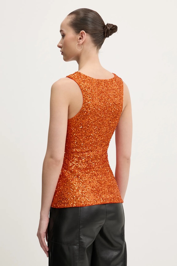 Odzież Never Fully Dressed top Rust Sequin NFDTO1615 pomarańczowy