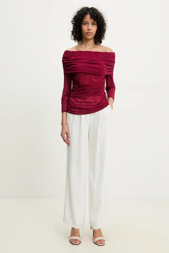 Halenka Never Fully Dressed Diaz NFDTO1669 burgundské SS25