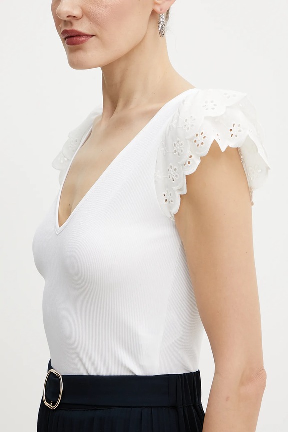 Μπλουζάκι Guess DAHLIA W5GP56.KCV52 λευκό