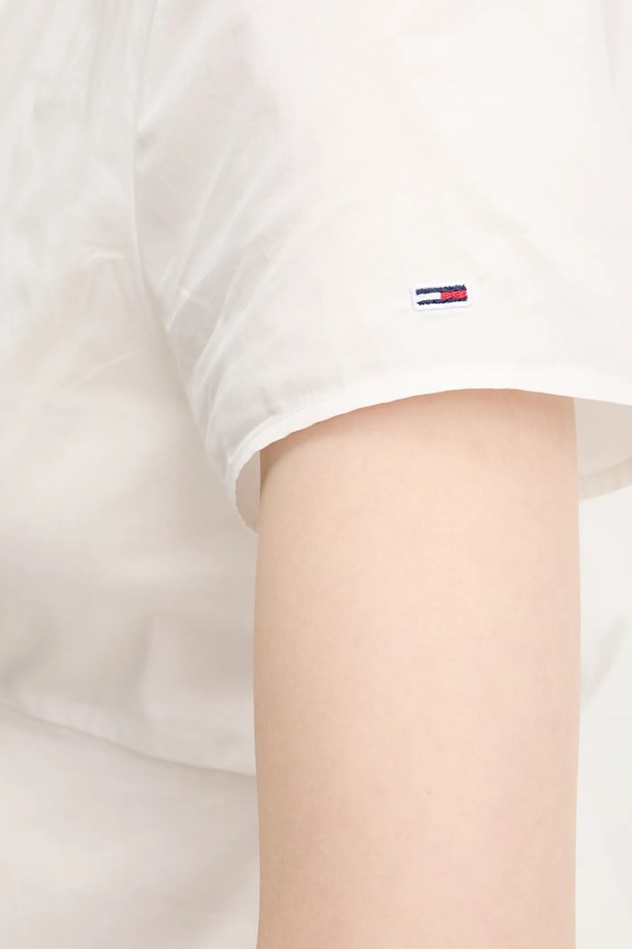 Tommy Jeans camicia in cotone DW0DW21352 bianco