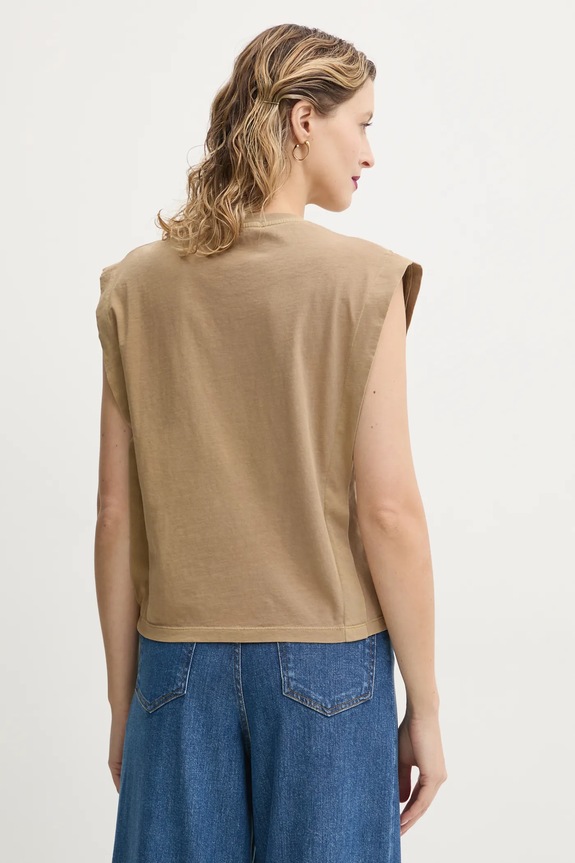 Oblačila Bombažen top Sessun 25208002 bež
