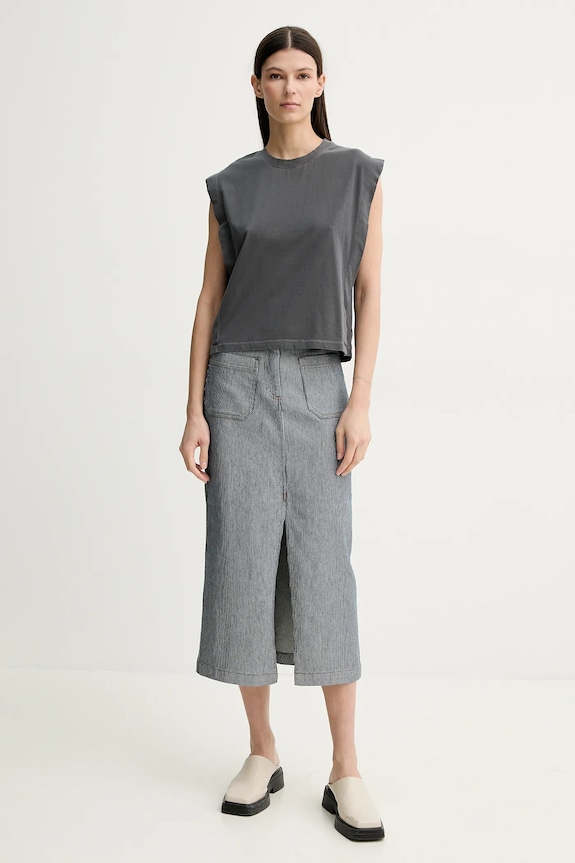 Sessun t-shirt bawełniany 24208007 szary SS26
