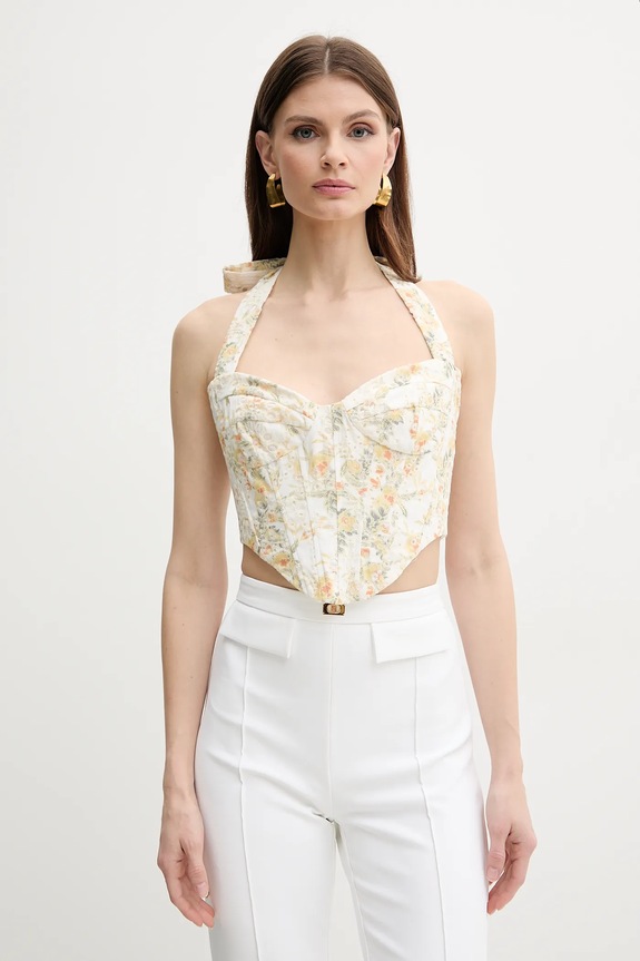 Bardot top POLLIE legat galben 59831TB