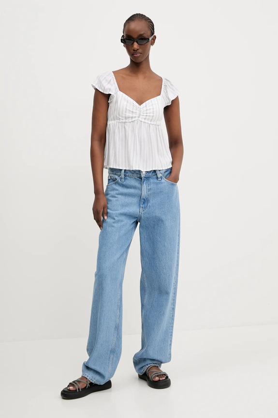 Halenka Hollister Co. KI340.5050.104 bílá SS25