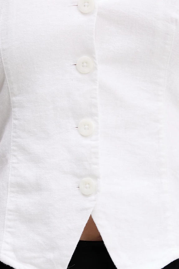 Hollister Co. kamizelka lniana KI340.5071.100 biały