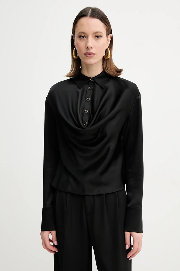 Μπλουζάκι Marciano by Guess LINDA μακρύ μαύρο 5GGH01.7246A