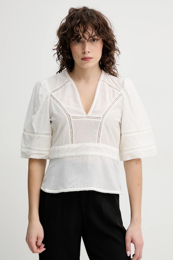 MUNTHE bluza FLORISE model fin bej 251100225129