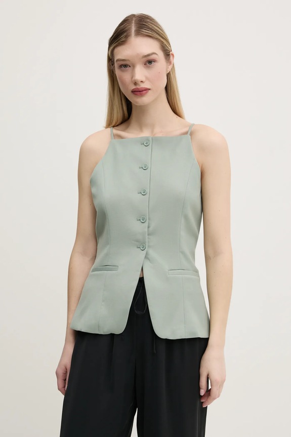 Top Abercrombie & Fitch hladký zelená KI140.5050.340