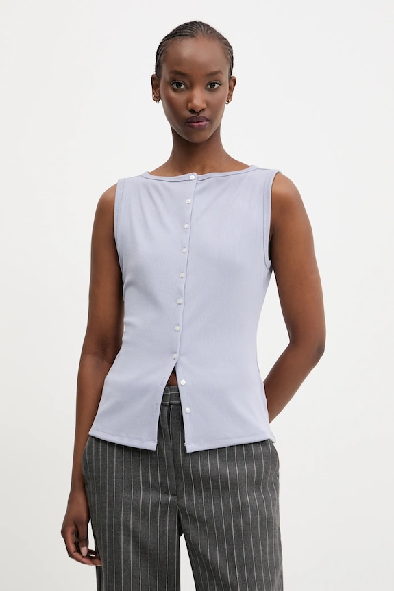 Abercrombie & Fitch top z elastanem niebieski KI139.5175.250