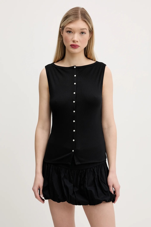 Abercrombie & Fitch top z elastanem czarny KI139.5175.900