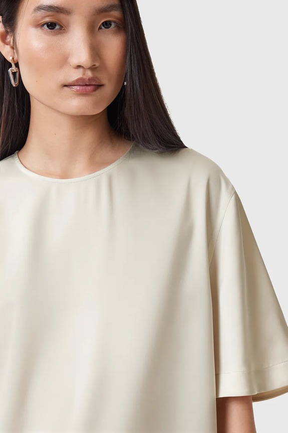 AllSaints t-shirt AMELIE W032PC beżowy SS25