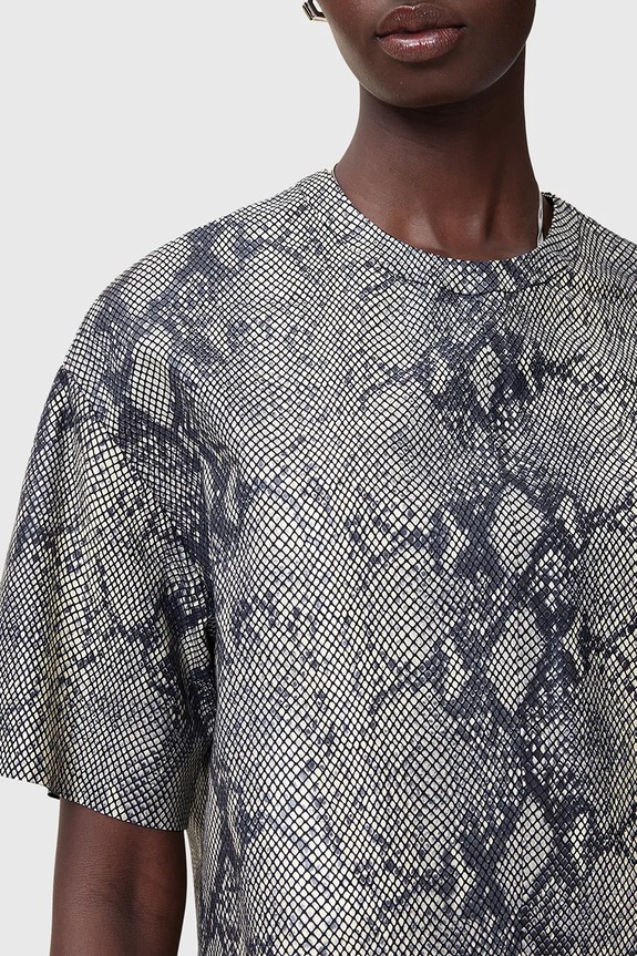 Kožená blúzka AllSaints RENAI W009PC viacfarebná SS25