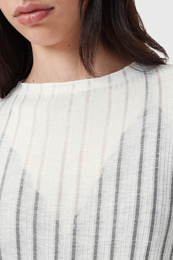 AllSaints bluzka AKI W032JC biały SS25