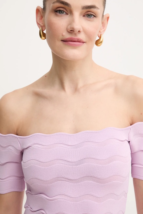 Блузка Herve Leger Lainey фіолетовий SCJ1513588