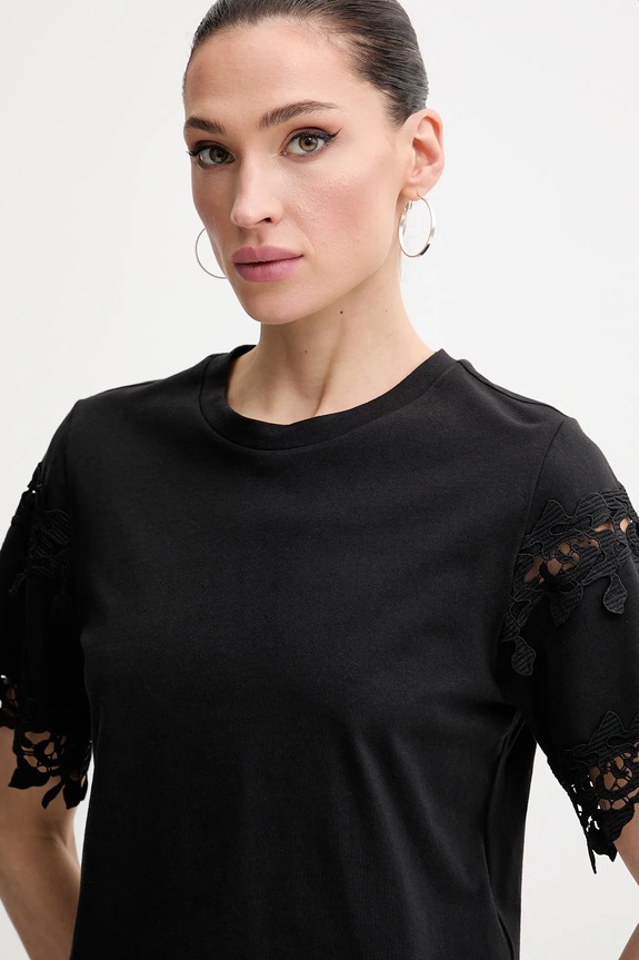 Pamučna majica Morgan DFUTUR crna DFUTUR