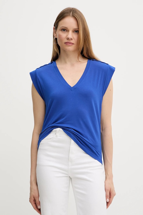 Morgan t-shirt DNAUTI z elastanem fioletowy DNAUTI