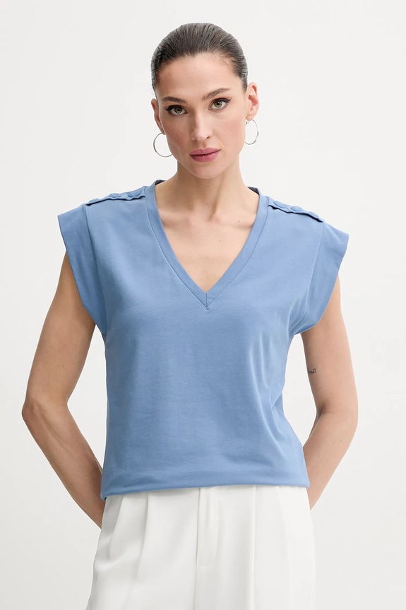 Morgan t-shirt DNAUTI elasztánnal kék DNAUTI