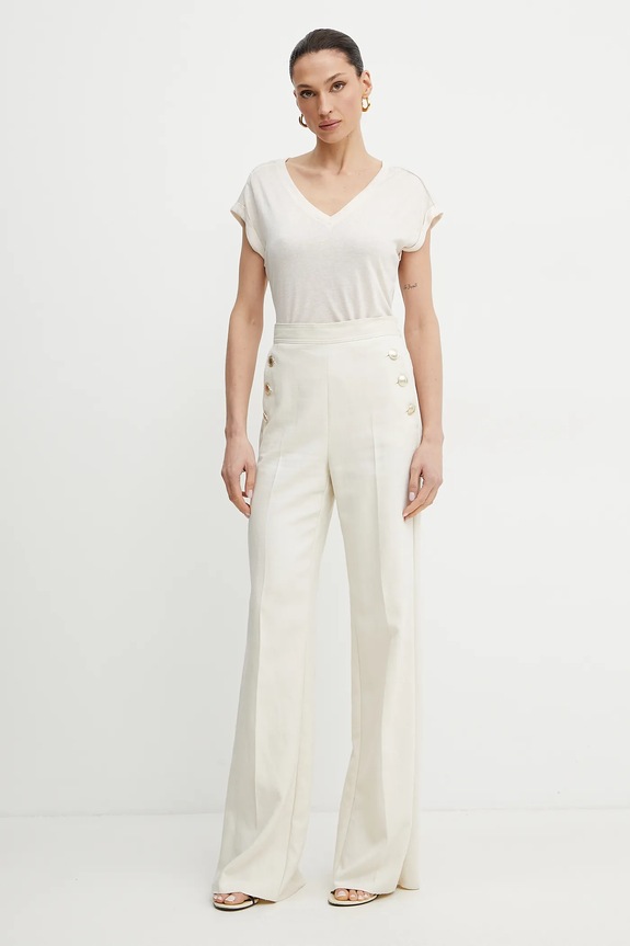 Majica kratkih rukava Morgan DEMA DEMA bež SS25