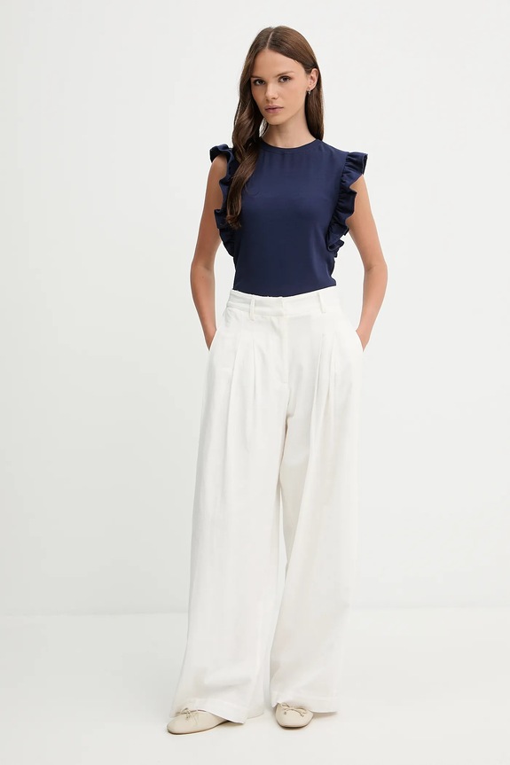 United Colors of Benetton top 3FMED10A3 granatowy SS25