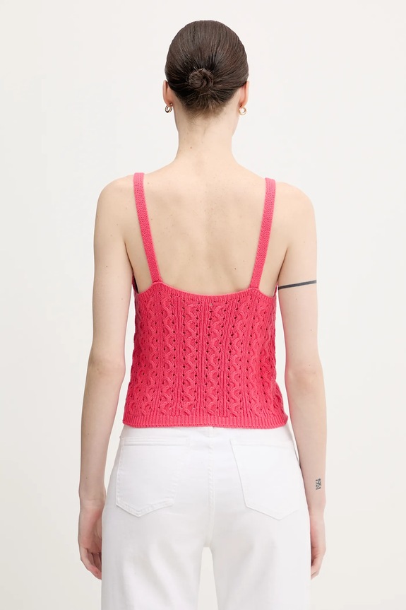 Îmbrăcăminte United Colors of Benetton top din bumbac 101TDH01B roz