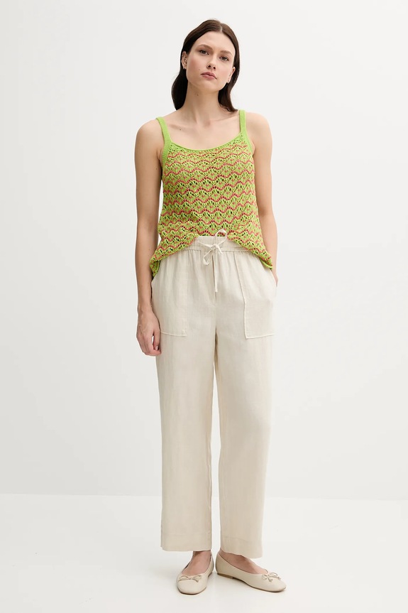 Бавовняний топ United Colors of Benetton 1498EH01D зелений SS25
