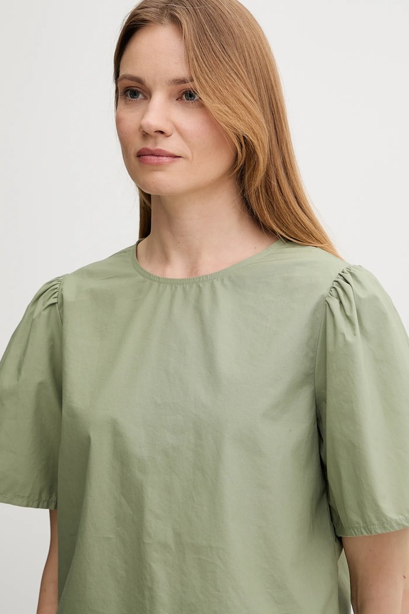 United Colors of Benetton camicetta in cotone verde 5AC7DQ0BP