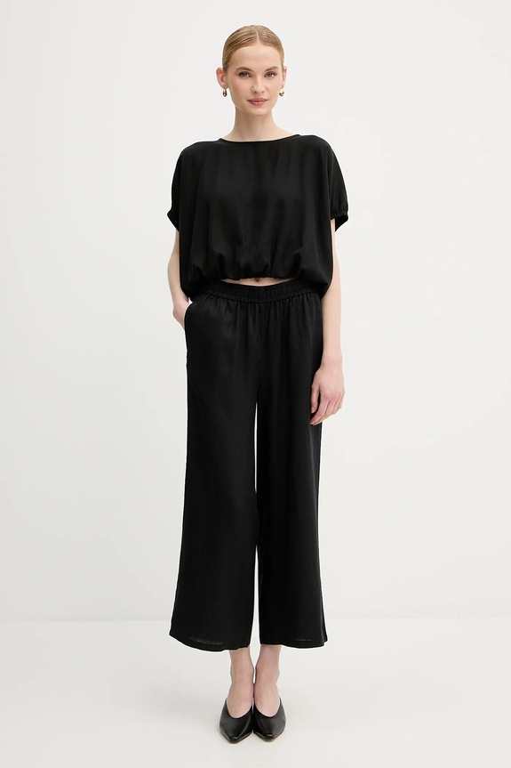 United Colors of Benetton bluză 5NPHDQ0C6 negru SS25