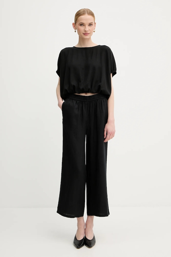 United Colors of Benetton bluză 5NPHDQ0C6 negru SS25