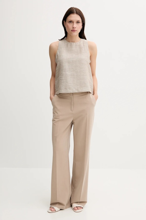 United Colors of Benetton blusa in lino misto 5YPVDQ0BL beige SS25