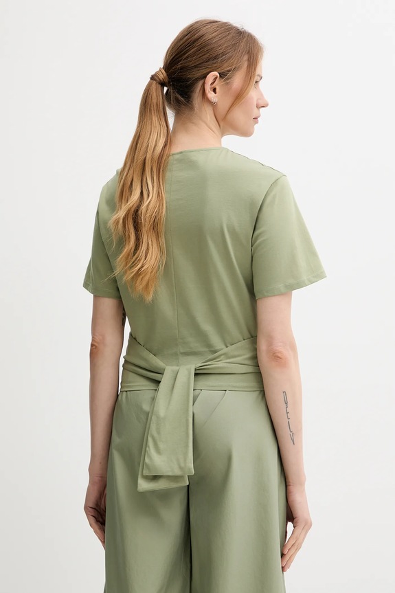 Ρούχα Βαμβακερό μπλουζάκι United Colors of Benetton 3J5CD401R πράσινο