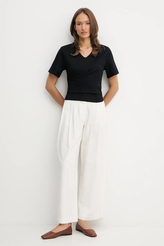 Βαμβακερό μπλουζάκι United Colors of Benetton 3J5CD401R μαύρο SS25