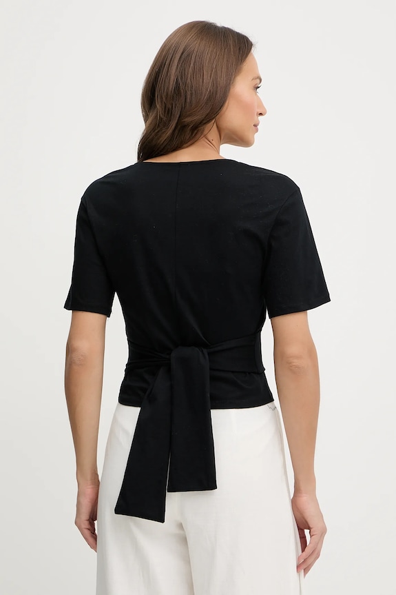 Ρούχα Βαμβακερό μπλουζάκι United Colors of Benetton 3J5CD401R μαύρο