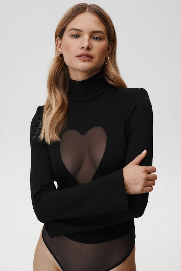 Undress Code body Heart Out Bodysuit Classic 840 negru AW25