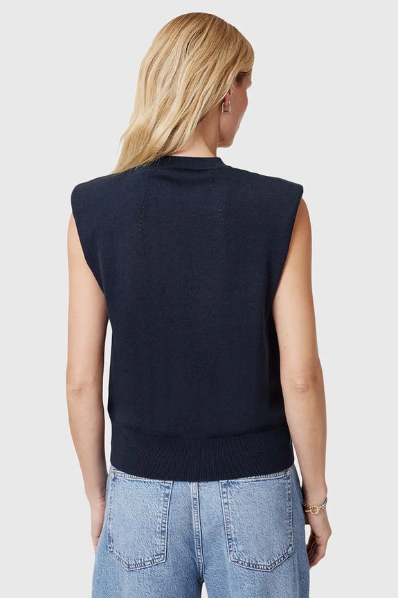 Vuneni top AllSaints KAYLA mornarsko plava W016KC