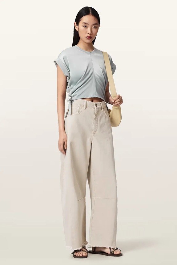 Odzież AllSaints bluzka damska MIRA SATIN W054JC niebieski